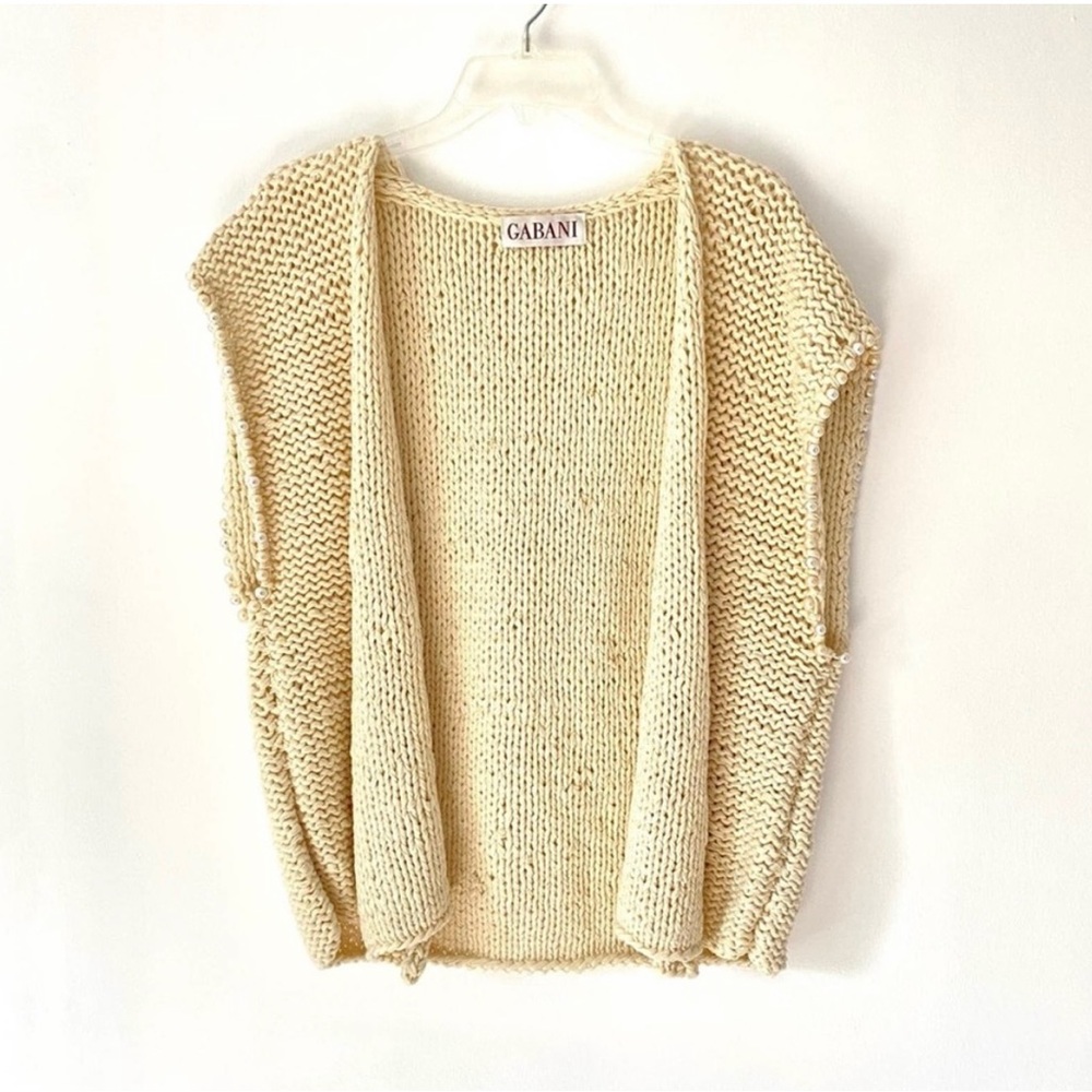 Unique vintage cardigan with pearl trim detail